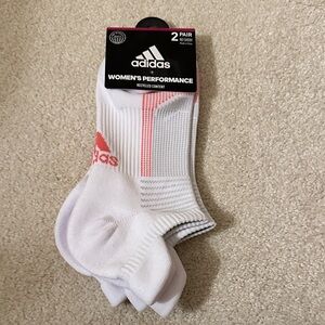 Adidas Women's Performance White and Red Socks